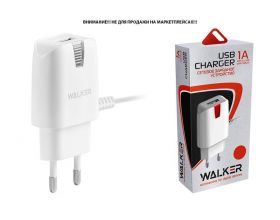 Сетевое зарядное устройство USB + кабель Lightning Walker WH-13 (белый) Сетевое зарядное устройство USB + кабель Lightning Walker WH-13 (белый)
