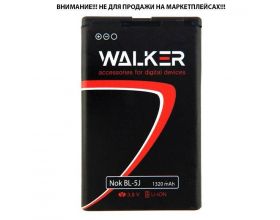 Аккумуляторная батарея WALKER для BL-5J Nokia 5230/5800/620/520 (1320 mAh) Аккумуляторная батарея WALKER для BL-5J Nokia 5230/5800/620/520 (1320 mAh)