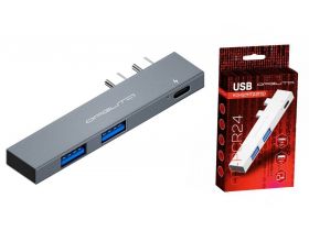 Разветвитель USB HUB Орбита OT-PCR24 USB 2.0 (2*USB+Type-C) (серый) Разветвитель USB HUB Орбита OT-PCR24 USB 2.0 (2*USB+Type-C) (серый)