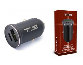 Автомобильное зарядное устройство АЗУ USB TDS TS-CAU41 (PD20W+QC3.0, 3600mA) (серый) Автомобильное зарядное устройство АЗУ USB TDS TS-CAU41 (PD20W+QC3.0, 3600mA) (серый)