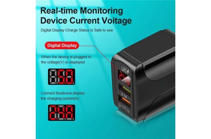 Сетевое зарядное устройство USB Орбита OT-APU59 QC3.0, 3000mA (черный)