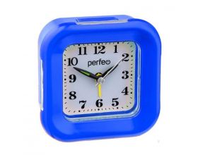 Часы-будильник Perfeo Quartz "PF-TC-003", квадратные 9,5*9,5 см, подсветка, синие Часы-будильник Perfeo Quartz "PF-TC-003", квадратные 9,5*9,5 см, подсветка, синие