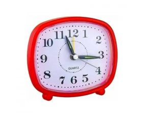Часы-будильник Perfeo Quartz "PF-TC-005", прямоугольные 10*8,5 см, красные Часы-будильник Perfeo Quartz "PF-TC-005", прямоугольные 10*8,5 см, красные
