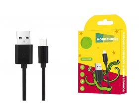 Кабель USB - MicroUSB More choice K13m TPE  2.4A 1м (Black) Кабель USB - MicroUSB More choice K13m TPE  2.4A 1м (Black)