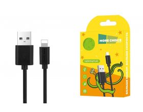 Кабель USB - Lightning More choice K13i TPE 2.4A 1м (Black) Кабель USB - Lightning More choice K13i TPE 2.4A 1м (Black)