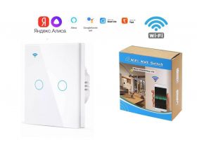 Умный выключатель Орбита OT-HOS12 (2кн, Wi-Fi, сенсор) Белый Умный выключатель Орбита OT-HOS12 (2кн, Wi-Fi, сенсор) Белый