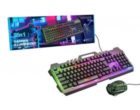 Комплект игровой проводной клавиатура+мышь HOCO Di16 с подсветкой RGB (черный) Комплект игровой проводной клавиатура+мышь HOCO Di16 с подсветкой RGB (черный)