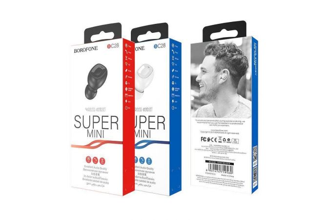 Bluetooth гарнитура BOROFONE BC28 (белый) Bluetooth гарнитура BOROFONE BC28 (белый)