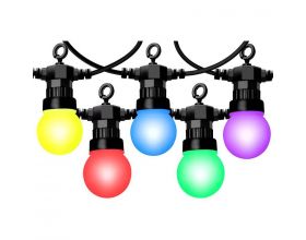 Гирлянда уличная лампочки Огонек OG-LDG25 RGB (15м,30 ламп,контроллер,220В) Гирлянда уличная лампочки Огонек OG-LDG25 RGB (15м,30 ламп,контроллер,220В)