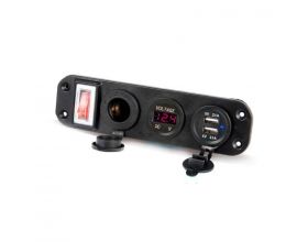 Разветвитель прикуривателя в авто TDS TS-CAU45 Красный (Врезной) Разветвитель прикуривателя в авто TDS TS-CAU45 Красный (Врезной)