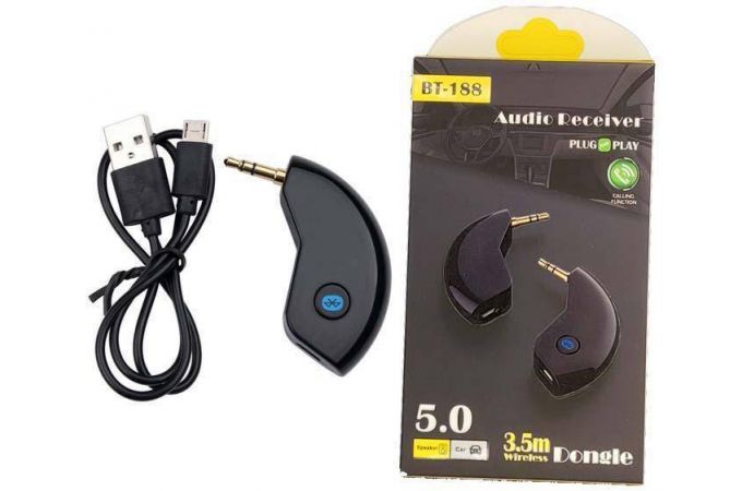 Bluetooth адаптер для автомагнитолы BT-188 AUX 3.5 mm Bluetooth адаптер для автомагнитолы BT-188 AUX 3.5 mm