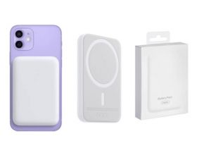 Универсальный дополнительный аккумулятор MagSafe 3500 мАh (cop) (белый)