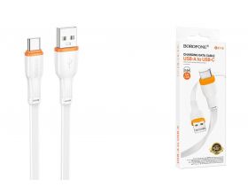 Кабель USB - USB Type-C BOROFONE BX118 (белый) 1м Кабель USB - USB Type-C BOROFONE BX118 (белый) 1м