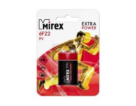 Батарейка солевая Mirex 6F22 / Крона 9V  цена за 1 шт (1/12/240), блистер (23702-6F22-E1) Батарейка солевая Mirex 6F22 / Крона 9V  цена за 1 шт (1/12/240), блистер (23702-6F22-E1)