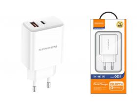 Сетевое зарядное устройство USB SENDEM OG34 (белый) Сетевое зарядное устройство USB SENDEM OG34 (белый)
