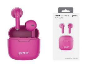 Bluetooth наушники Pero TWS05 Colorful бордовый Bluetooth наушники Pero TWS05 Colorful бордовый