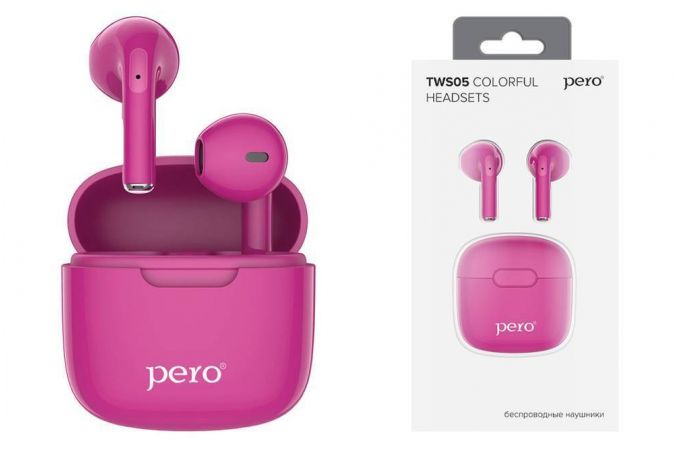 Bluetooth наушники Pero TWS05 Colorful бордовый Bluetooth наушники Pero TWS05 Colorful бордовый