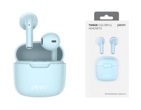 Bluetooth наушники Pero TWS05 Colorful голубые Bluetooth наушники Pero TWS05 Colorful голубые