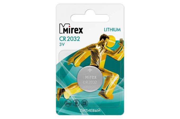 Батарейка литиевая Mirex CR2032 3V цена за 1 шт ecopack (23702-CR2032-E1) Батарейка литиевая Mirex CR2032 3V цена за 1 шт ecopack (23702-CR2032-E1)