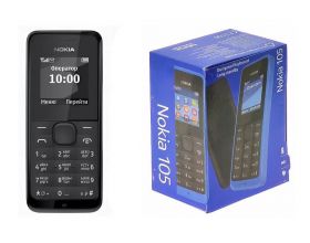 Сотовый телефон кнопочный NOKIA 1050/105 Черный (2G, 1SIM, RM-908)