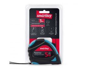 Рулетка измерительная, 5мх19мм, прорезиненный корпус, 2 фиксатора,  усиленный зацеп, Smartbuy Tools/72 Рулетка измерительная, 5мх19мм, прорезиненный корпус, 2 фиксатора,  усиленный зацеп, Smartbuy Tools/72