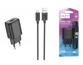 Сетевое зарядное устройство USB + кабель MicroUSB HOCO C134A Solid 2100mAh (черный) Сетевое зарядное устройство USB + кабель MicroUSB HOCO C134A Solid 2100mAh (черный)
