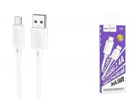 Кабель USB - MicroUSB HOCO X88 (белый) 2м Кабель USB - MicroUSB HOCO X88 (белый) 2м
