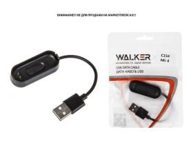 Зарядный кабель USB WALKER C154 для Xiaomi Mi Band 4, черный Зарядный кабель USB WALKER C154 для Xiaomi Mi Band 4, черный