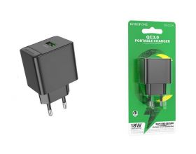 Сетевое зарядное устройство USB BOROFONE BAS12A Erudite QC 3.0 (черный) Сетевое зарядное устройство USB BOROFONE BAS12A Erudite QC 3.0 (черный)