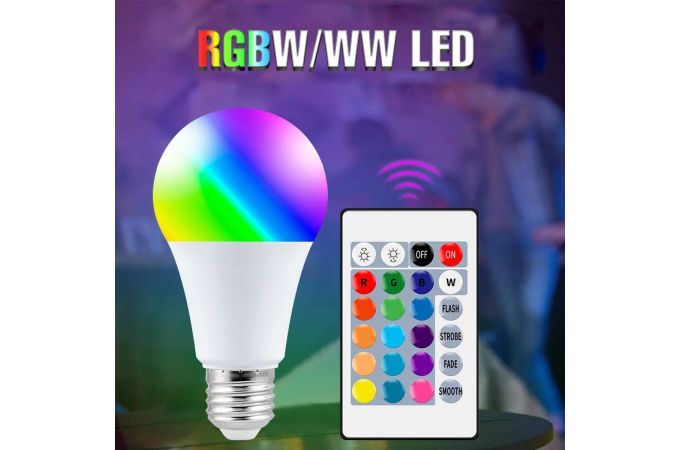 Лампочка светодиодная 9Вт с пультом Огонек OG-LDP39 Лампочка светодиодная 9Вт с пультом Огонек OG-LDP39