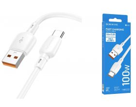 Кабель USB - USB Type-C BOROFONE BX93 100W (белый) 1м Кабель USB - USB Type-C BOROFONE BX93 100W (белый) 1м