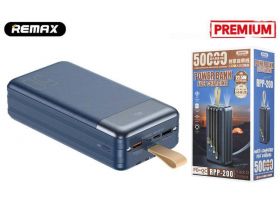 Универсальный дополнительный аккумулятор Power Bank REMAX RPP-200 Hunergy series QC22.5W+PD20W 50000mah Fast charging power bank (with cable) Blue Универсальный дополнительный аккумулятор Power Bank REMAX RPP-200 Hunergy series QC22.5W+PD20W 50000mah Fast charging power bank (with cable) Blue
