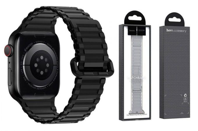 Ремешок для Apple Watch HOCO WA06 Flexible series military pattern magnetic silicone strap (38-41 мм, black) Ремешок для Apple Watch HOCO WA06 Flexible series military pattern magnetic silicone strap (38-41 мм, black)