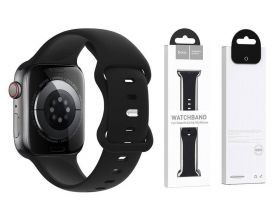 Ремешок для Apple Watch HOCO WA15 Flexible series 8-character buckle solid color silicone strap (42-49 мм, black) Ремешок для Apple Watch HOCO WA15 Flexible series 8-character buckle solid color silicone strap (42-49 мм, black)