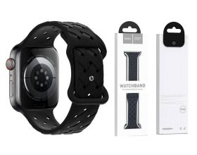 Ремешок для Apple Watch HOCO WA16 Flexible series bamboo pattern solid color silicone strap (38-41 мм, black) Ремешок для Apple Watch HOCO WA16 Flexible series bamboo pattern solid color silicone strap (38-41 мм, black)