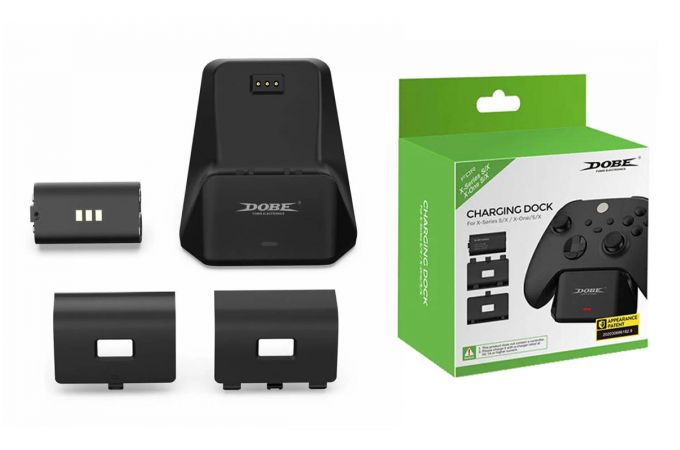Зарядная станция X-BOX DOBE TYX-0607 X-Series S / X / X-One черный Зарядная станция X-BOX DOBE TYX-0607 X-Series S / X / X-One черный