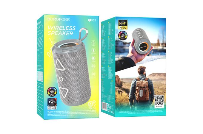 Портативная беспроводная колонка BOROFONE BR37 Noble sports (темно-серый) Портативная беспроводная колонка BOROFONE BR37 Noble sports (темно-серый)