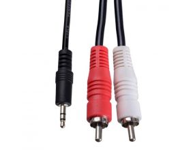 Кабель аудио PERFEO Jack 3.5 мм вилка - 2xRCA вилка, длина 2 м. (J2003) Кабель аудио PERFEO Jack 3.5 мм вилка - 2xRCA вилка, длина 2 м. (J2003)