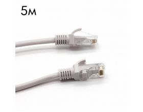 Кабель интернет LAN патч корд Орбита OT-PCC12 UTP 5м (Cat5E,568B,4 пары) Кабель интернет LAN патч корд Орбита OT-PCC12 UTP 5м (Cat5E,568B,4 пары)