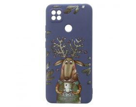 Чехол для Xiaomi Redmi 9A (серый) новогодний олень Чехол для Xiaomi Redmi 9A (серый) новогодний олень