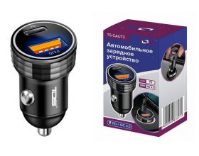 Автомобильное зарядное устройство TDS TS-CAU72 ЗУ авто USB (QC3.0 + PD20W,3000mA) Автомобильное зарядное устройство TDS TS-CAU72 ЗУ авто USB (QC3.0 + PD20W,3000mA)