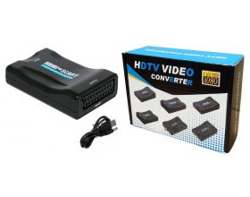 Конвертер переходник HDMI - SCART (мама - мама) черный Конвертер переходник HDMI - SCART (мама - мама) черный