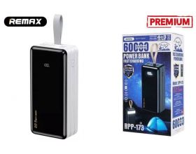 Универсальный дополнительный аккумулятор Power Bank REMAX RPP-173 60000MAH Hunergy series 22.5W (60000 mAh) (черный) Универсальный дополнительный аккумулятор Power Bank REMAX RPP-173 60000MAH Hunergy series 22.5W (60000 mAh) (черный)