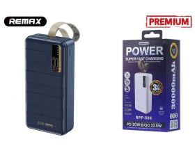 Универсальный дополнительный аккумулятор Power Bank REMAX RPP-506 Noah series 20W+22.5W PD+QC fast charging (30000 mAh) (голубой) Универсальный дополнительный аккумулятор Power Bank REMAX RPP-506 Noah series 20W+22.5W PD+QC fast charging (30000 mAh) (голубой)