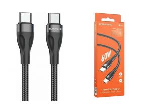 Кабель USB Type-C - USB Type-C BOROFONE BX61, PD60W (черный) 1м Кабель USB Type-C - USB Type-C BOROFONE BX61, PD60W (черный) 1м