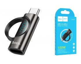 Переходник HOCO UA32 C male to C female display adapter, чёрный Переходник HOCO UA32 C male to C female display adapter, чёрный
