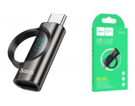 Переходник HOCO UA32A C male to iP female display adapter, чёрный Переходник HOCO UA32A C male to iP female display adapter, чёрный