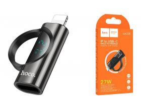 Переходник HOCO UA32B iP male to C female display adapter, чёрный Переходник HOCO UA32B iP male to C female display adapter, чёрный