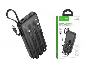 Универсальный дополнительный аккумулятор HOCO J146 Night with 4 cables 10000 mAh (черный)