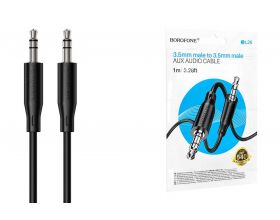 Кабель аудио AUX BOROFONE BL26 AUX 3.5 1 метр черный Кабель аудио AUX BOROFONE BL26 AUX 3.5 1 метр черный